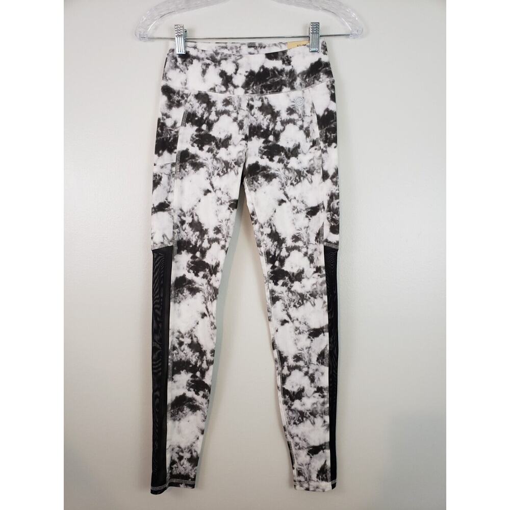 (M5) Y2K Hollister Cali Sport Leggings Womens Size XS Workout Tie Dyed Gray Yoga